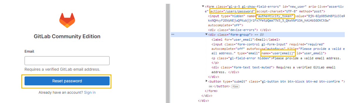 Vulnerability POST /users/password