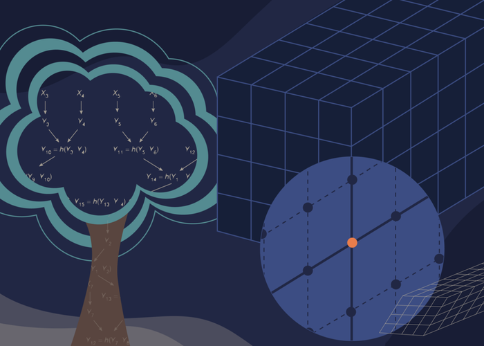 Lattice and hash illustration